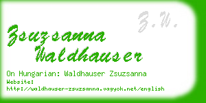 zsuzsanna waldhauser business card